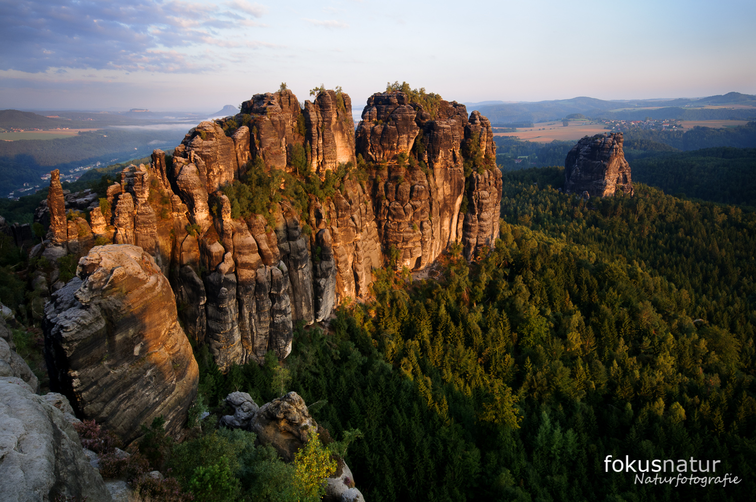 Schrammsteine und Falkenstein in der Sächsischen Schweiz